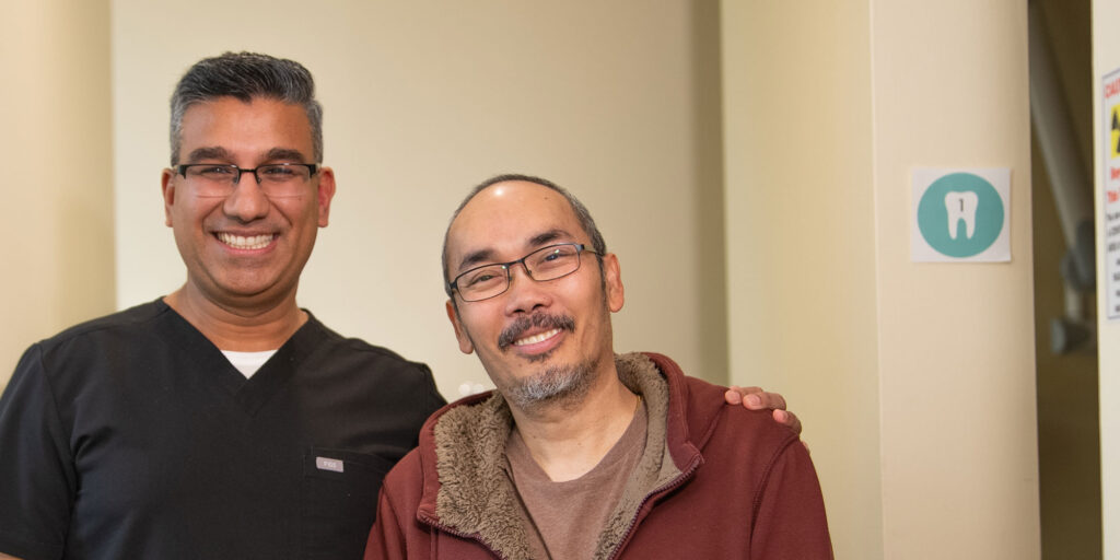 Patient smiling with Doctor