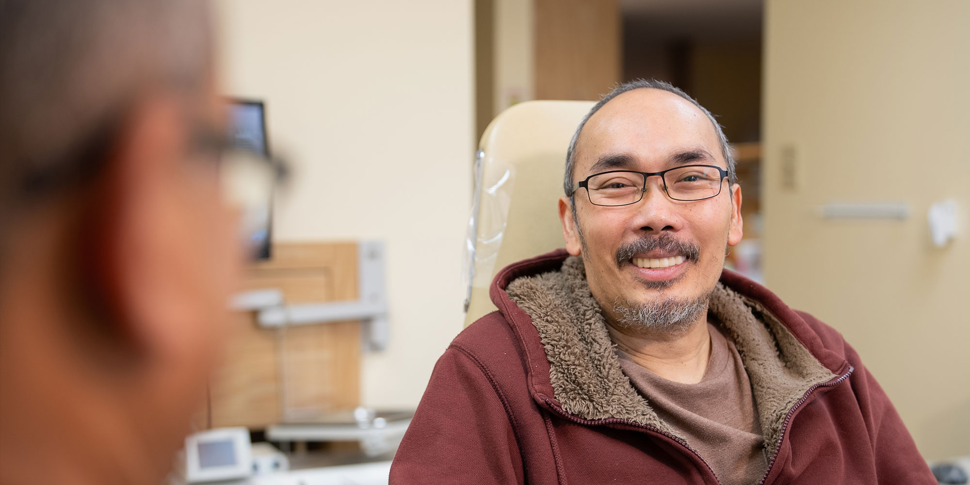 Patient Smiling at doctor