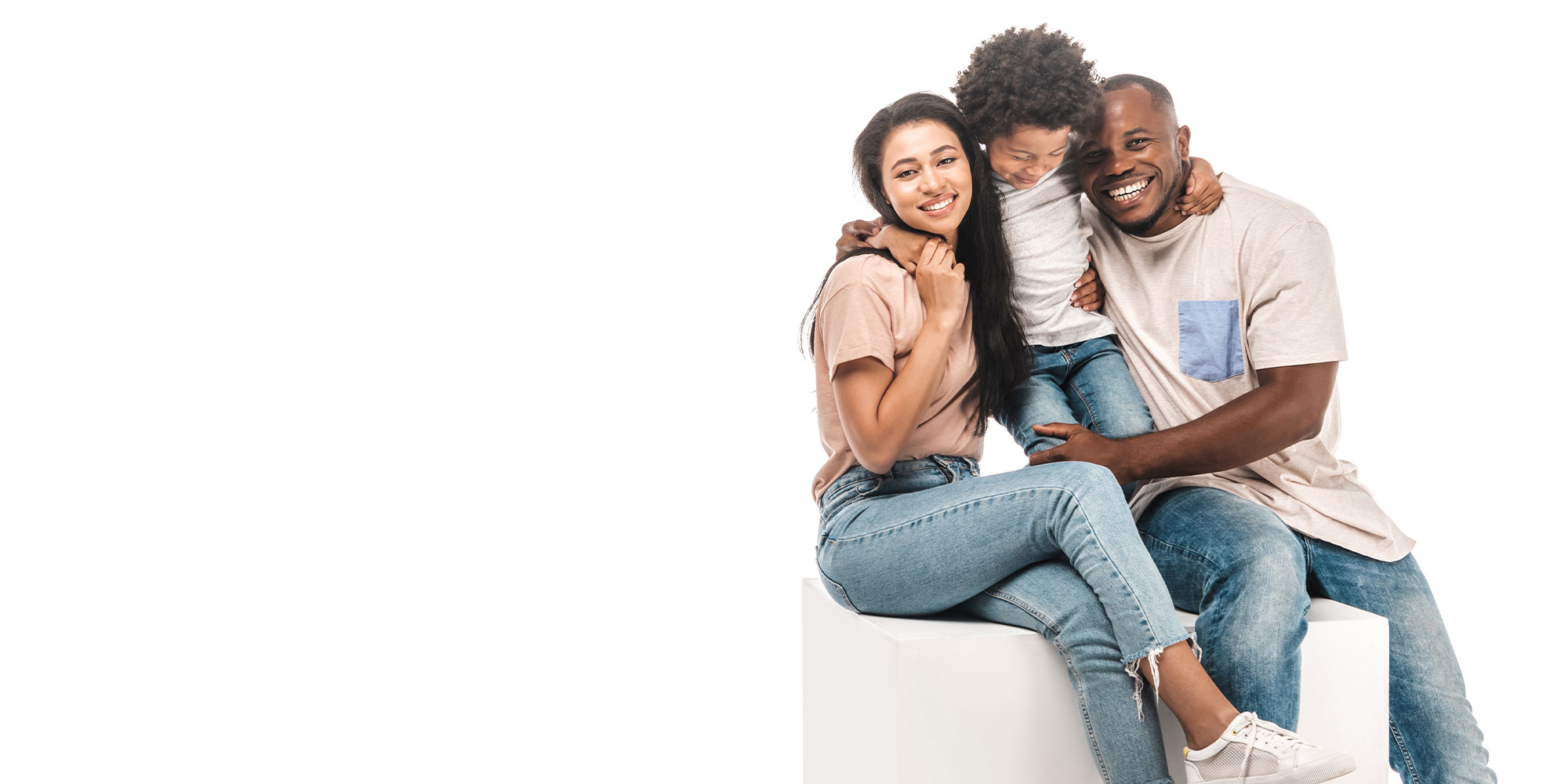 Family smiling