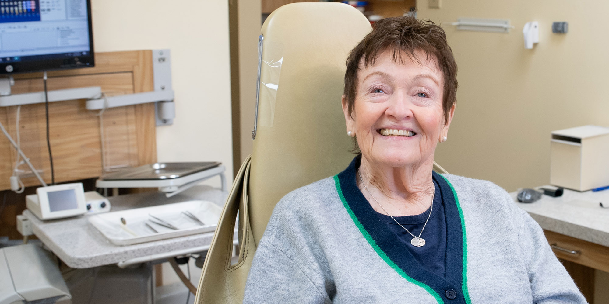 Patient smiling at Doctor